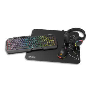 Pack gaming Krom Kenta (teclado+ratón+alfombrilla+auriculares)
