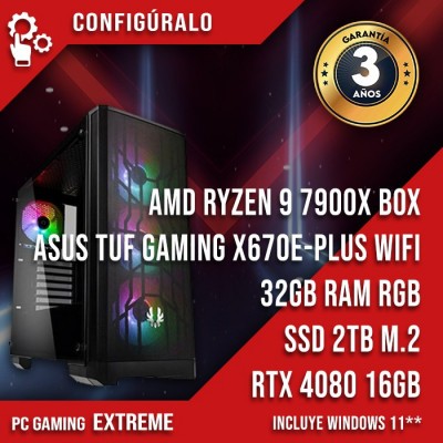 PC Gaming AMD Ryzen 9 7900X BOX – RTX 4080 Hapes Consortium