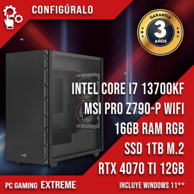 PC Gaming Intel Core I7 13700Kf – RTX 4070Ti Karfeddion