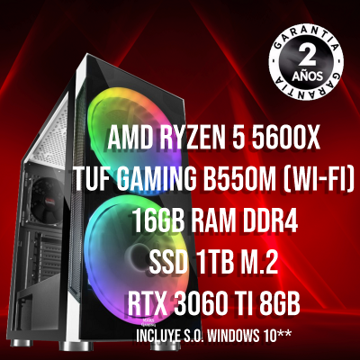 PC Gaming AMD Ryzen 5 5600X – RTX 3060 ti Ithor
