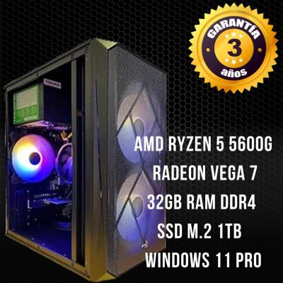 PC Gaming AMD Ryzen 5 5600g - 32Gb RAM DDR4 RGB Iridonia