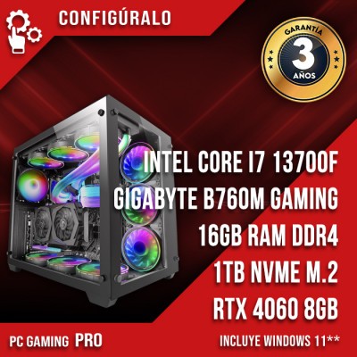 PC Gaming Pro Intel Core I7 13700F – NVIDIA RTX 4060 8gb Shili