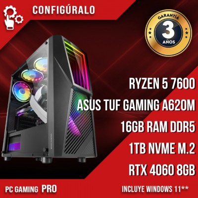 PC Gaming Pro Ryzen 5 7600 – NVIDIA RTX 4060 8gb Niamos
