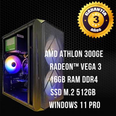 PC Gaming AMD Athlon 300GE - 16Gb RAM DDR4 RGB Ilum
