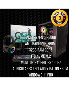 PC Gaming Completo AMD Ryzen 5 8600G • AMD Radeon™ 760M Kamino