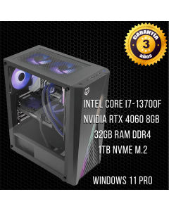 PC Gaming Intel Core i7-13700KF - NVIDIA RTX 4060 - 32GB DDR4 Ambria