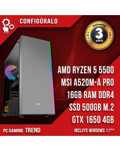 PC Gaming AMD RYZEN 5 5500 - GTX 1650 Ambria