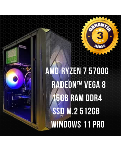 PC Gaming AMD Ryzen 7 5700g  - 16Gb RAM DDR4 RGB Ruusan