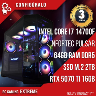 PC Gaming Intel Core I7 14700F - RTX 5070ti 16gb Saki