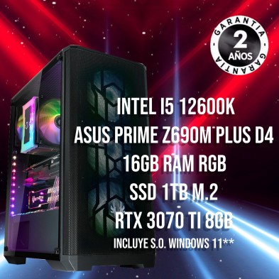 PC Gaming Intel I5 12600K – RTX 3070 Ti - Hevurion
