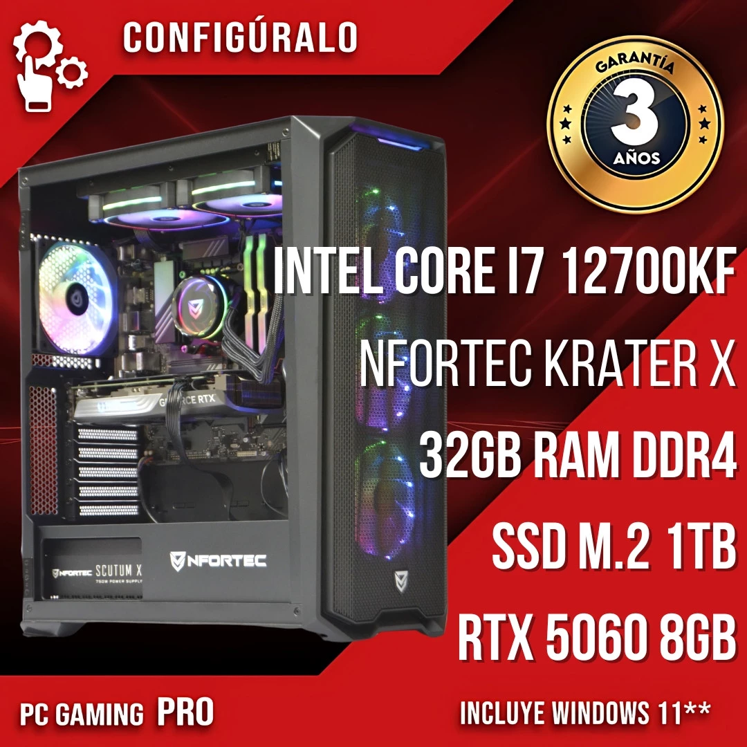 PC Gaming Intel Core I7 12700KF - RTX 5060 8gb - Konkiv - TrendingPC