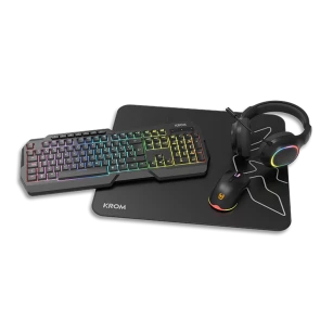 Pack gaming Krom Kenta (teclado+ratón+alfombrilla+auriculares)