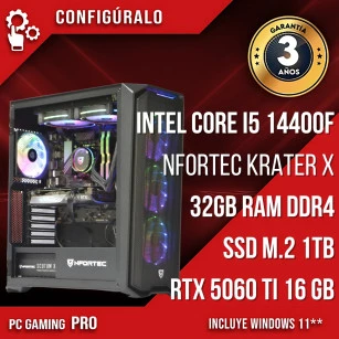 PC Gaming Intel Core I5 14400F - RTX 5060ti 16gb - Naraka