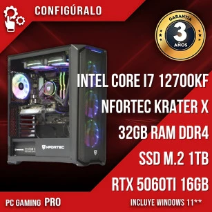 PC Gaming Intel Core I7 12700KF - RTX 5060 TI 16gb - Vjun