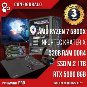Pack Gaming - AMD Ryzen 7 5800X - RTX 5060 8gb - Luprora