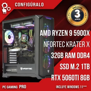 PC Gaming AMD Ryzen 9 5900X - RTX 5060 TI 8gb - Gamorr