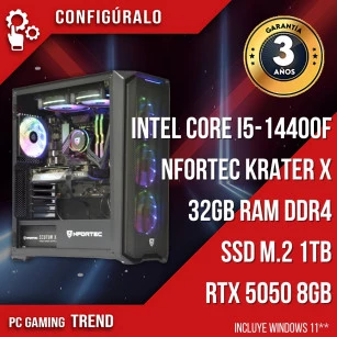 PC Gaming Intel Core I5 14400F - RTX 5050 8gb - Kooriva