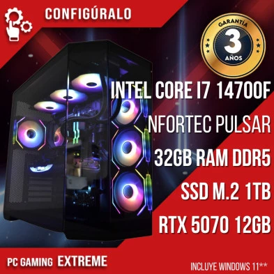 PC Gaming Intel Core I7 14700F - RTX 5070 12gb - Lexrul