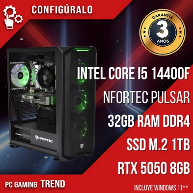 PC Gaming Intel Core I5 14400F - RTX 5050 8gb - Kooriva