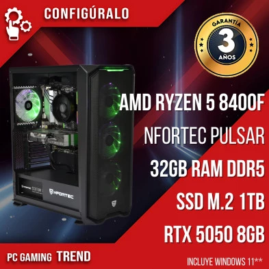PC Gaming AMD RYZEN 5 8400F - RTX 5050 8gb - Mykapo
