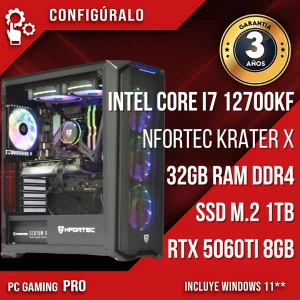 PC Gaming Intel Core I7 12700KF - RTX 5060 TI 8gb - Lolet