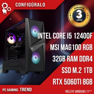 PC Gaming Intel Core I5 12400F - RTX 5060 TI 8gb Hoth