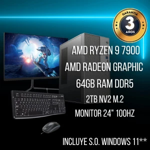 Pack Gaming - AMD Ryzen 9 7900 - Radeon Graphics - Riflor