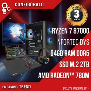 Pack Gaming - AMD Ryzen 7 8700G - AMD Radeon 780M - Ganthel