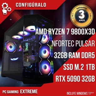 PC Gaming AMD Ryzen 7 9800X3D - RTX 5090 32gb Vixnix