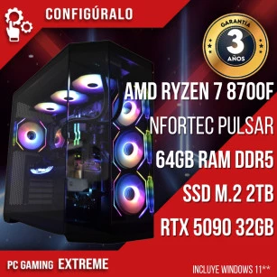 PC Gaming AMD Ryzen 7 8700F - RTX 5090 32gb - Sump