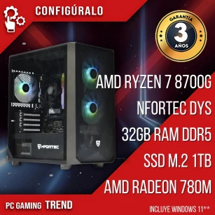 PC Gaming AMD Ryzen 7 8700G - AMD Radeon 780M - Insk