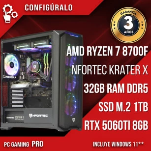 PC Gaming AMD Ryzen 7 8700F - RTX 5060 TI 8gb - Jeyell