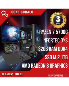 Pack Gaming  - AMD Ryzen 7 5700G - Radeon 8 Graphics - Boonta