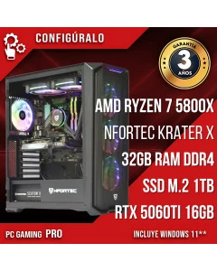PC Gaming AMD Ryzen 7 5800X - RTX 5060 TI 16gb - Bri'n
