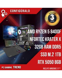 Pack Gaming - AMD RYZEN 5 8400F - RTX 5050 8gb - Chad
