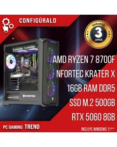PC Gaming AMD Ryzen 7 8700F - RTX 5060 8gb - Nkllon