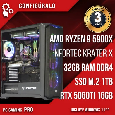 PC Gaming AMD Ryzen 9 5900X - RTX 5060 TI 16gb - Ezaraa