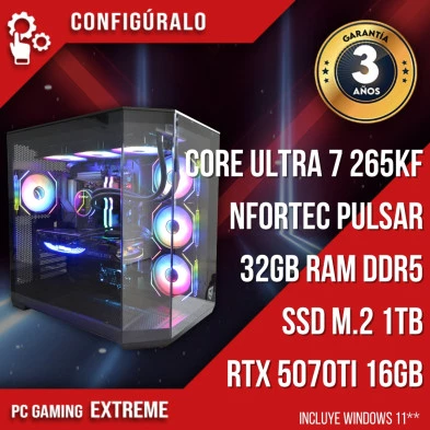 PC Gaming Intel Core Ultra 7 265KF - RTX 5070ti 16gb Fest