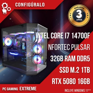 PC Gaming Intel Core I7 14700F - RTX 5080 16gb - Uro
