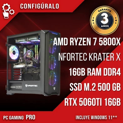 PC Gaming AMD Ryzen 7 5800X - RTX 5060ti 16gb - Toprawa