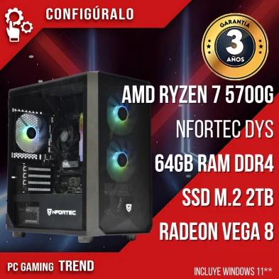 PC Gaming AMD Ryzen 7 5700g - Radeon Vega 8 Dermos
