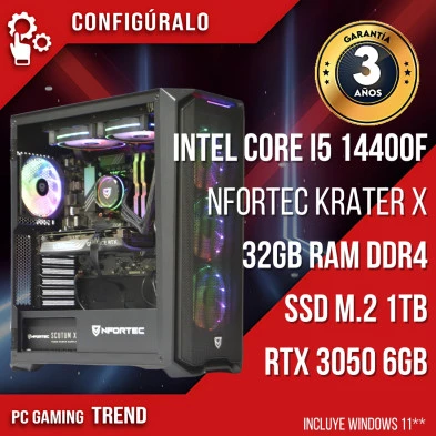PC Gaming Intel Core I5 14400F - RTX 3050 6gb - Mokivj