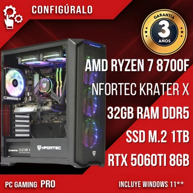PC Gaming AMD Ryzen 7 8700F - RTX 5060 TI 8gb - Jeyell