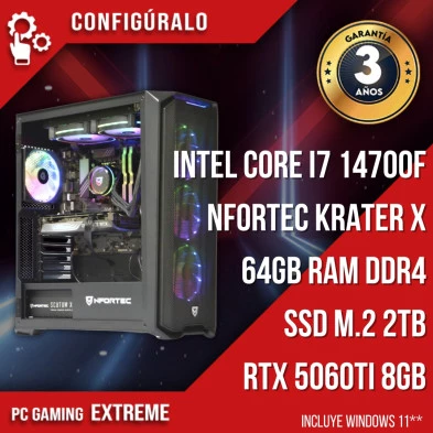 PC Gaming Intel Core I7 14700F - RTX 5060TI 8gb Wrea