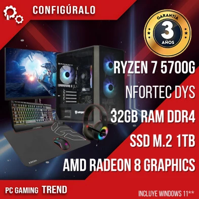 Pack Gaming  - AMD Ryzen 7 5700G - Radeon 8 Graphics - Boonta