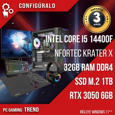 Pack Gaming - Intel Core I5 14400F - RTX 3050 6gb - K43