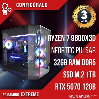 PC Gaming AMD Ryzen 7 9800X3D - RTX 5070 12gb Toola