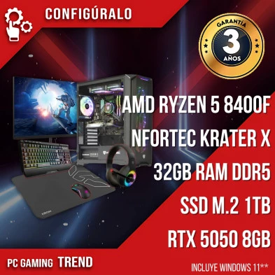 Pack Gaming - AMD RYZEN 5 8400F - RTX 5050 8gb - Chad