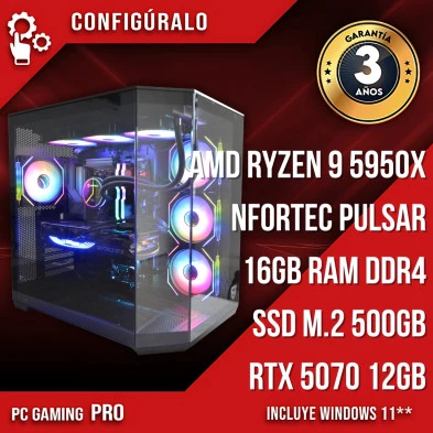 PC Gaming AMD Ryzen 9 5950X - RTX 5070 12gb - Atollon
