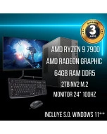 Pack Gaming - AMD Ryzen 9 7900 - Radeon Graphics - Riflor